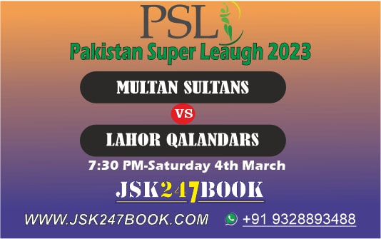 Cricket Betting Tips And Match Prediction For Lahore Qalandars vs Multan Sultans 20th Match Tips With Online Betting Tips Cbtf Cricket-Free Cricket Tips-Match Tips-Jsk Tips