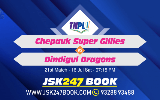 Cricket Betting Tips And Match Chepauk Super Gillies vs Dindigul Dragons 21st Match Tips With Online Betting Tips Cbtf Cricket-Free Cricket Tips-Match Tips-Jsk Tips