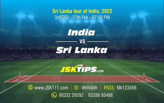 Cricket Betting Tips And Match Prediction For India vs Sri Lanka 3rd T20I Match Online Betting Tips Cbtf Cricket-Free Cricket Tips-Match Tips-Jsk Tips