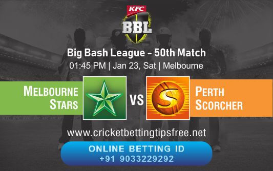 Cricket Betting Tips And Match Prediction For Melbourne Stars vs Perth Scorchers 50th Match Tips With Online Betting Tips Cbtf Cricket-Free Cricket Tips-Match Tips-Jsk Tips 